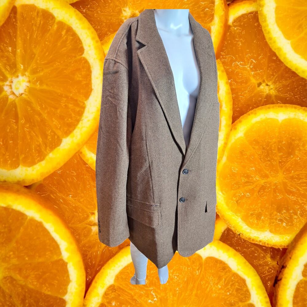 Territory Ahead‎ Men's Brown Polyester Blend Two-Button Blazer Size XXL
